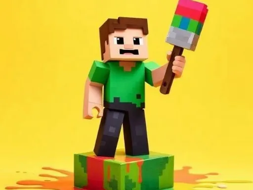 BTS Minecraft Coloring Time