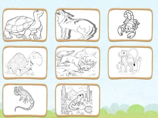 Desert Animals Coloring Book
