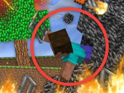 Escape from the prison in Mineblock! Destruction!